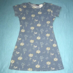 GENUINE GIRL floral thermal textured short sleeve dress NEW size 7